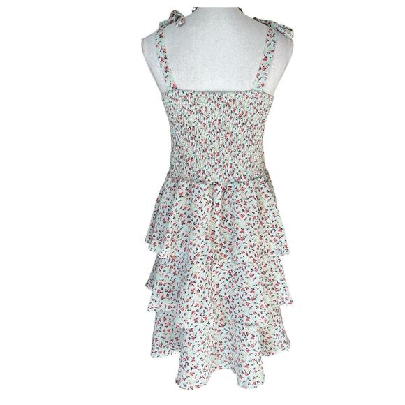 Pie in the Sky Ruffle Floral Tiered Dress Large - Picture 2 of 4